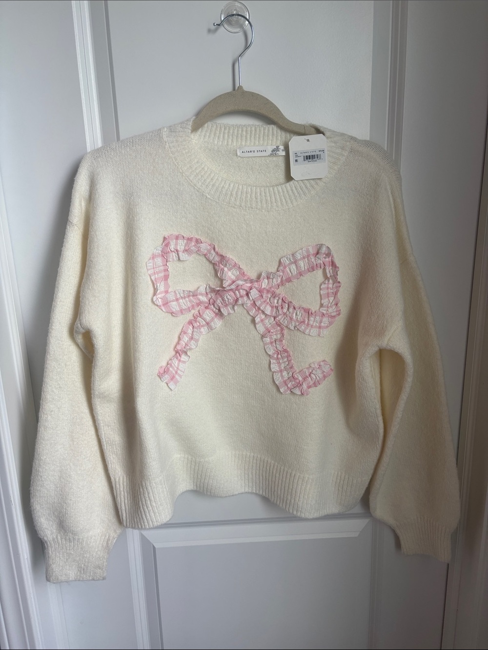Altar’d State Cream Annie Bow Sweater